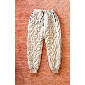 Manfinity Men's Sherpa Lined Winter Jogger Pants Water Resistant Zip Pockets M